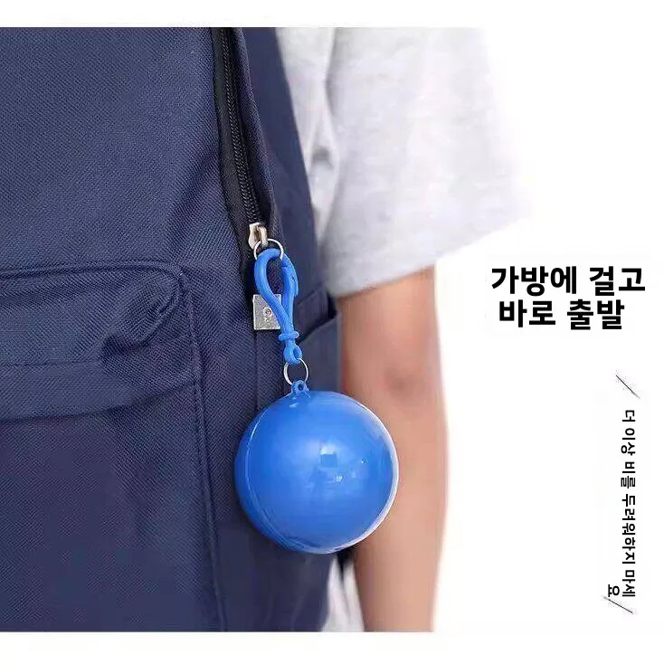 두꺼운 공 모양 일회용 우비 휴대용 하이킹 레인 판초 어린이 및 성인 작업자용 레인웨어 카드 패턴