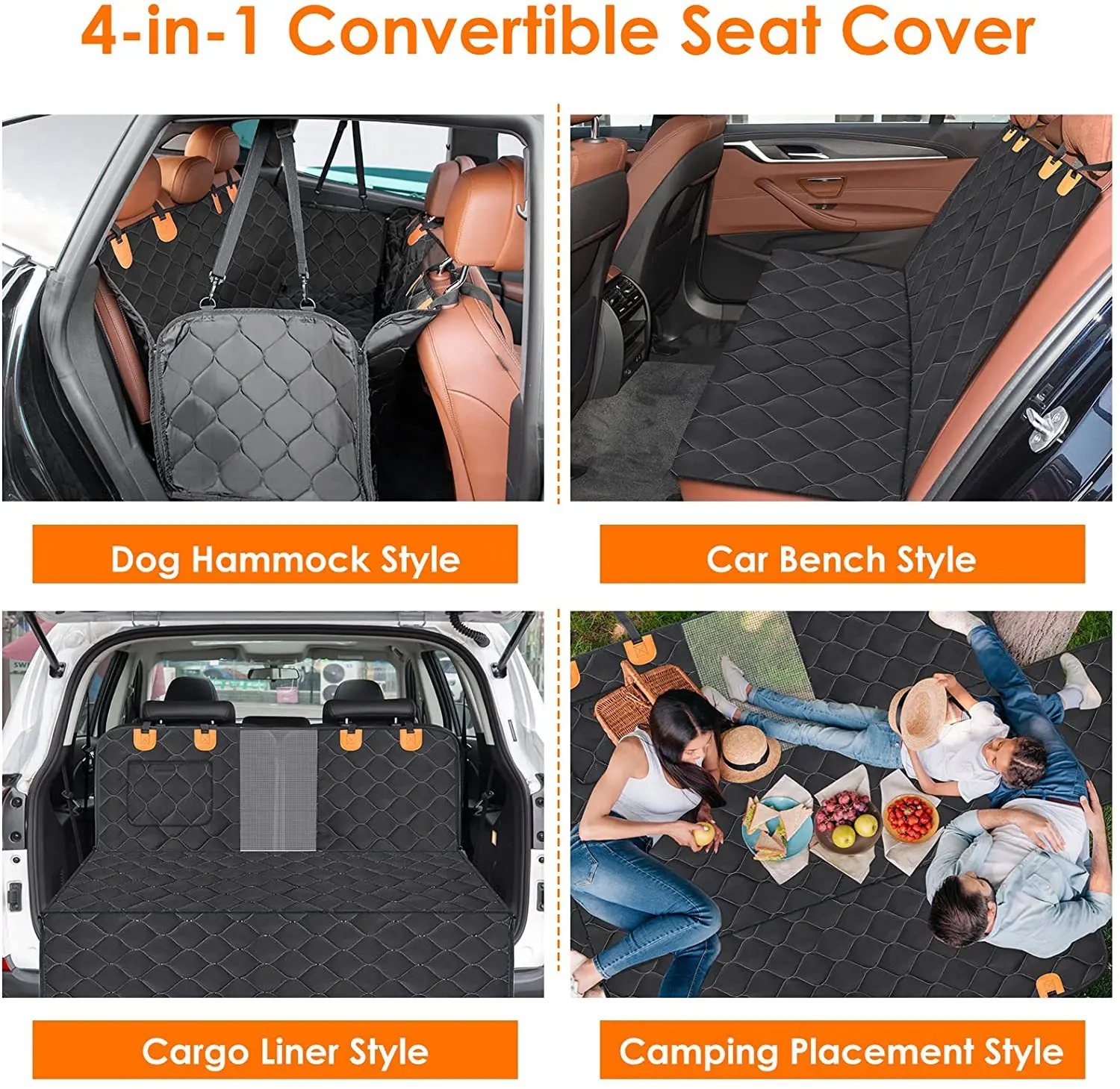 Car pet mat waterproof car dog seat cover rear
