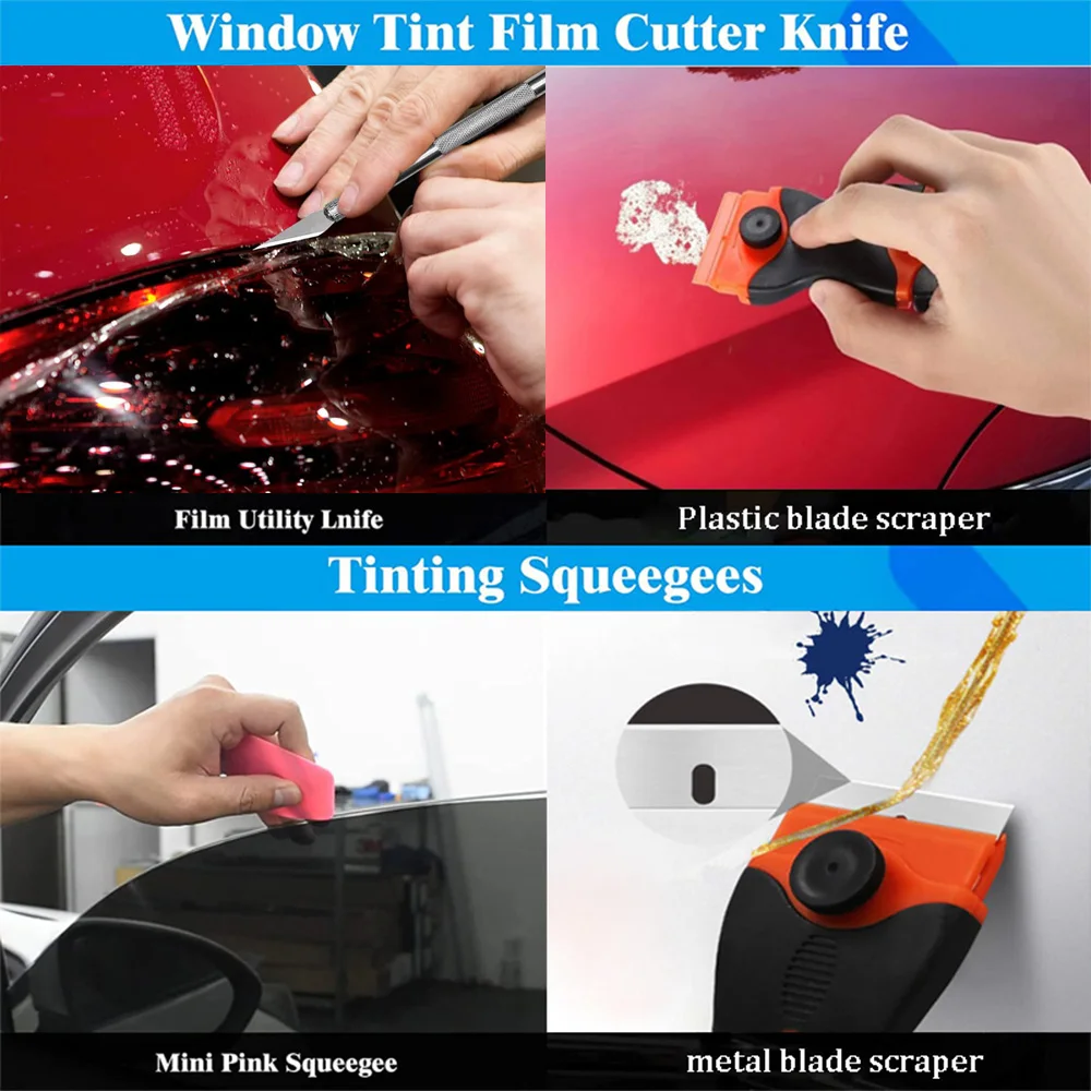 Kit di Strumenti NeoWrap per l'Applicazione di Pellicole Oscuranti per Finestrini Auto, Attrezzi per l'Installazione di Pellicole Protettive per Vetri, Squeegee per Pellicole Auto, Strumenti per Applicazione di Vinile per Veicoli - Image 6