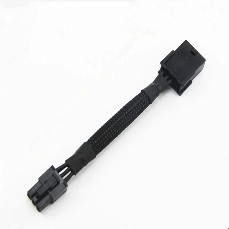 

Graphics Card 8Pin to 6Pin Female Male Power Extension Cable for Video Display 18AWG with Net Cover 10cm Black