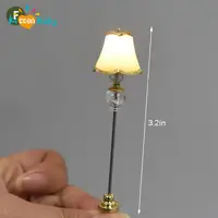 New 1PC 1:25 Mini Lighting Table Lamp Floor Lamp Dollhouse Miniatures Bedroom Floor Lamp Accessories 1