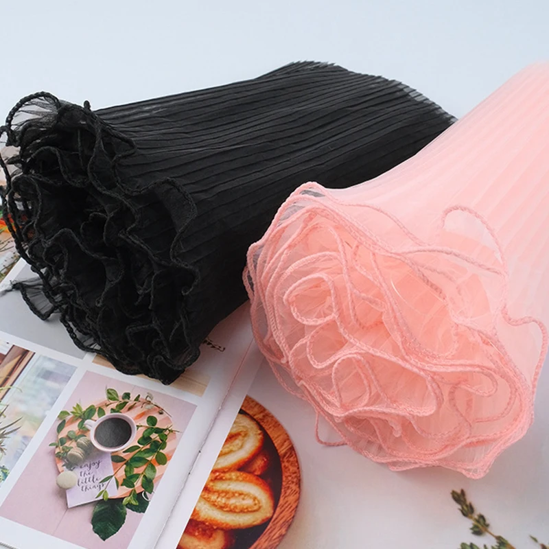 28cm x 450cm carta da regalo fiore perla onda filato fiore imballaggio pizzo maglia fiorista Bouquet fatto a mano confezione regalo fornitura Decor