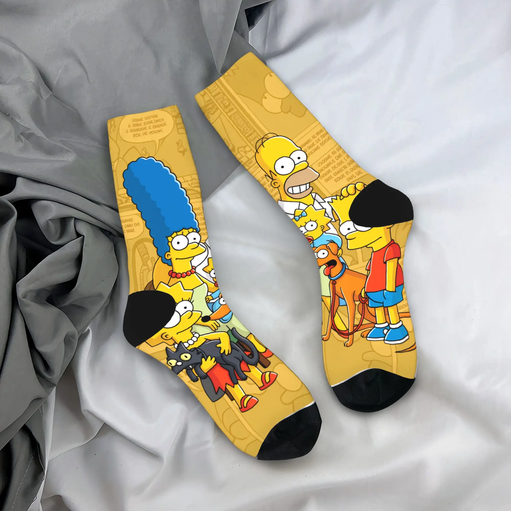 Whimsical Cartoon Character Crew Socks - Autumn Fashion Non-Slip Sports Socks