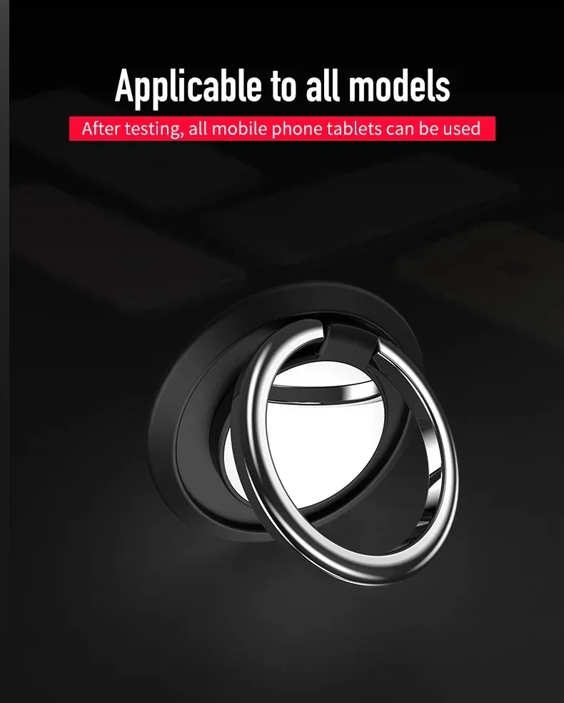 360 Degree Rotating Finger Ring Mobile Phone Holder for iPhone Samsung Huawei Redmi Universal Car Magnetic Mount Pad Metal Stand