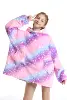 Unicorn Oversized Hoodie Kigurumi Blanket Sweatshirt For Girls Children Winter Fleece Thick Warm Anime Hoodie Kids Hoodies