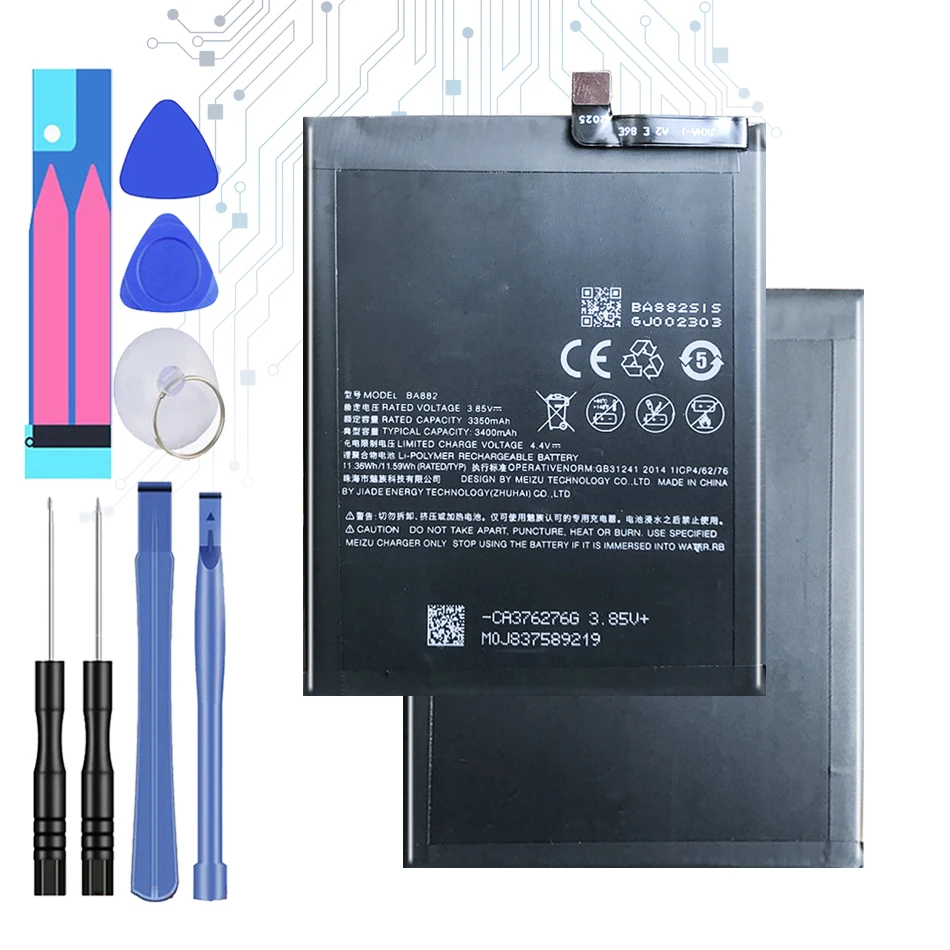 

Аккумулятор для Meizu 16 16TM 16TH Phone BA882 BA 882, аккумулятор высокого качества + номер отслеживания
