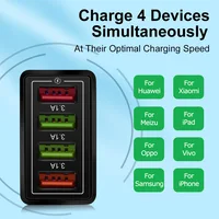 EU US Plug 3A USB Charger Multi Port 4 USB Quick Charge 3.0 For Phone Adapter Tablet Portable Wall Charger Fast Charger For Poco - Image 6