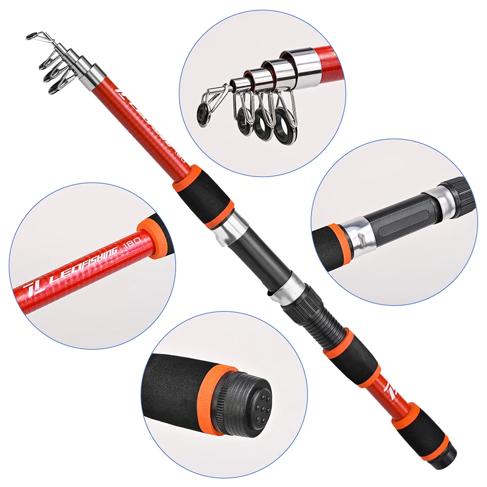 44CM Mini Foldable Fishing Rod Portable Telescopic Fishing Pole