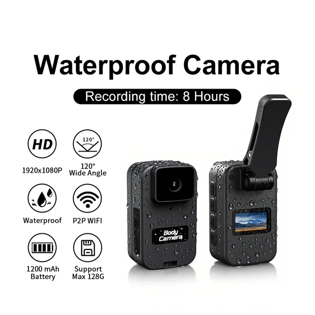 Waterproof Sports Camera 1080P HD 12MP 8 Hour Recording 0.98 Inch Screen Helmet Mount Cycling Diving Motorcycle Action Cam 2026 1