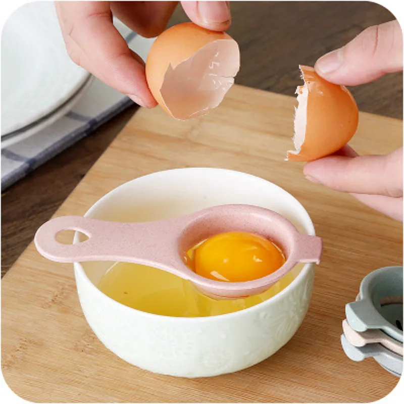 New Egg Yolk Separator Divider White Plastic Convenient Household Eggs Tool Cooking Baking Tool