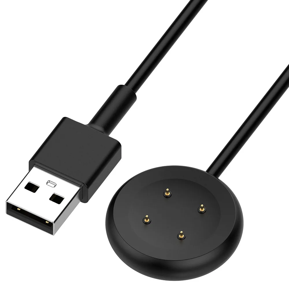 Versatile 3.3FT USB Charging Cable for Smartwatch Charging Dock - Portable Accessory in White/Black