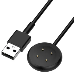 Versatile 3.3FT USB Charging Cable for Smartwatch Charging Dock - Portable Accessory in White/Black (Black)