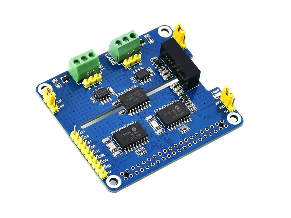 Waveshare 2-Channel Isolated CAN Expansion HAT for Raspberry Pi, Dual Chips Solution