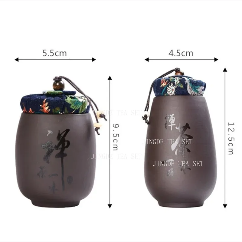 Chinese Purple Sand Small Tea Jar Home Tea Organizer Portable Coffee Sealed Canister Kitchen Storage Tank Customized Tea Caddy