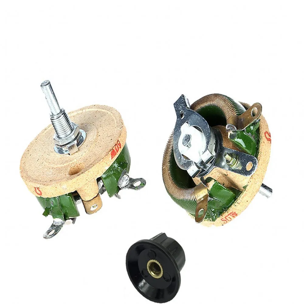 Potenciômetro Cerâmico Wirewound Resistor Ajustável do Reostato 50w 10 20 30 50 100 150 200 300 500 1000 Ohms