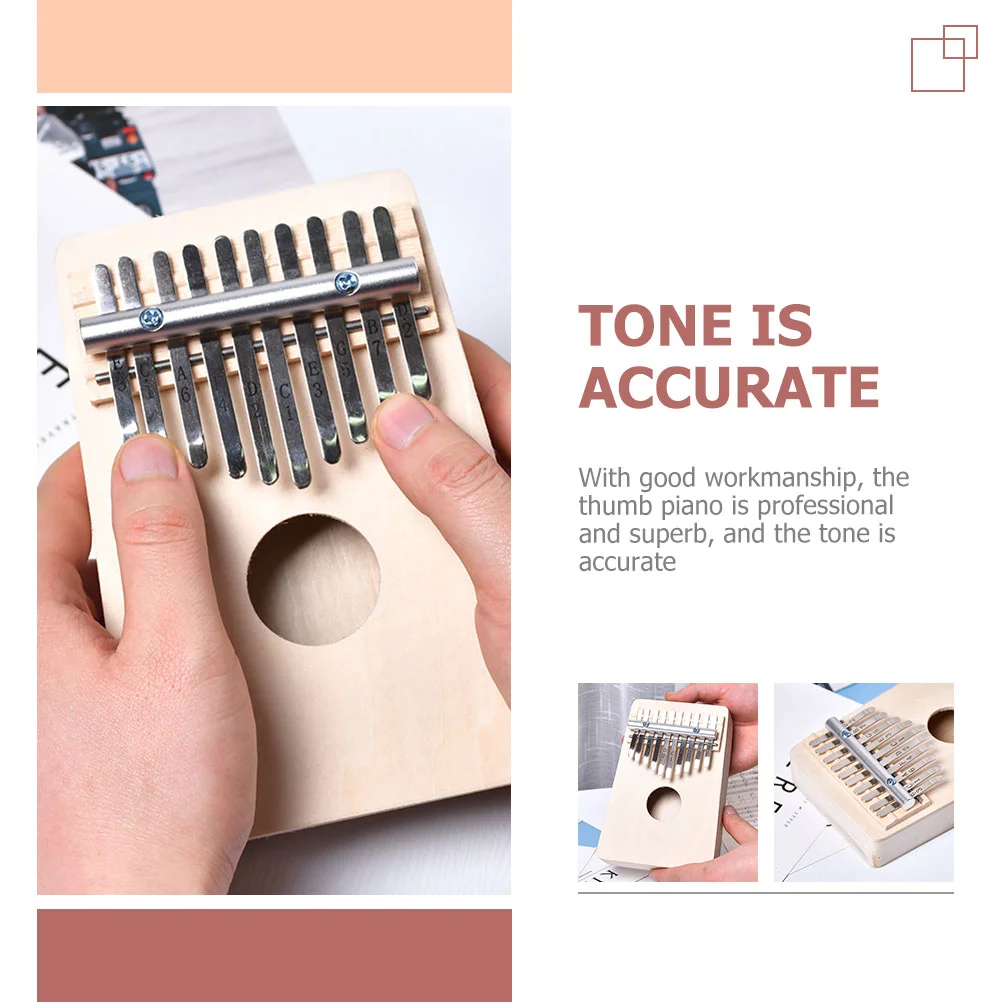 Portable 10 Keys Beginners Kalimba Thumb Piano Wood Finger Piano Musical Instruments Mini Kalimba Hand