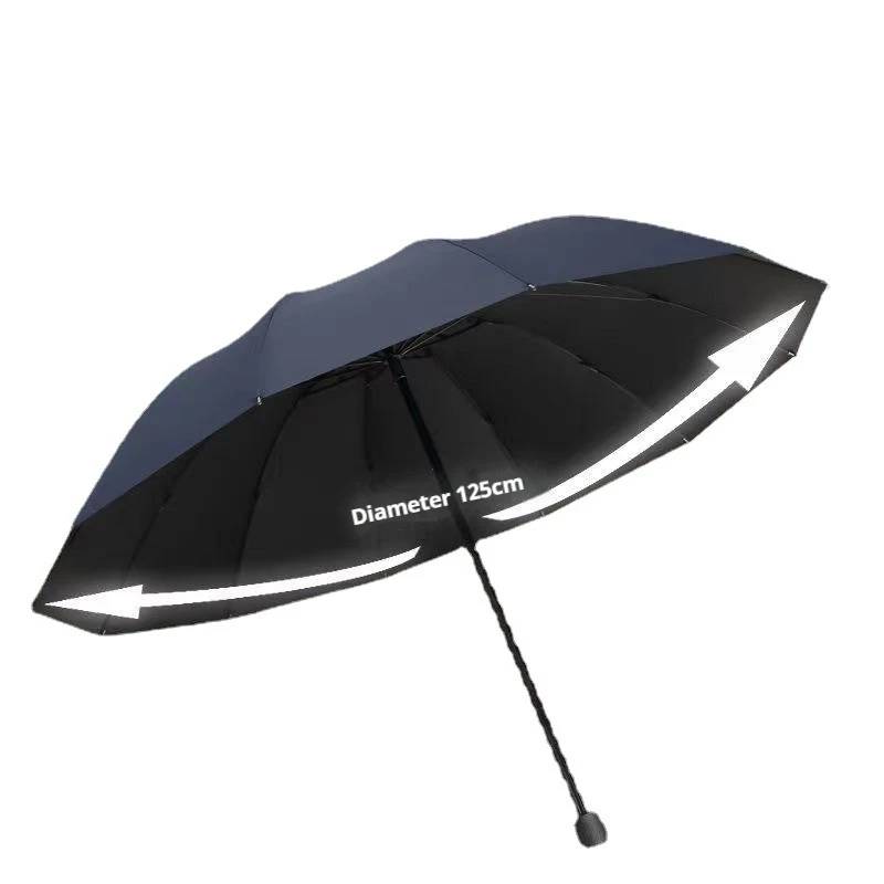 125CM Folding Umbrella Men Womens Windproof Umbrellas Fold Business Sun Rain Umbrella Travel Whole Family Umbrellas