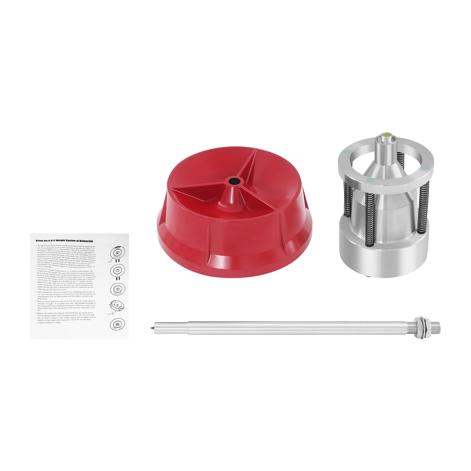 Portable Hubs Wheel Balancer W/Bubble Level Tire Balancer Changer for Automotive Cars Trucks