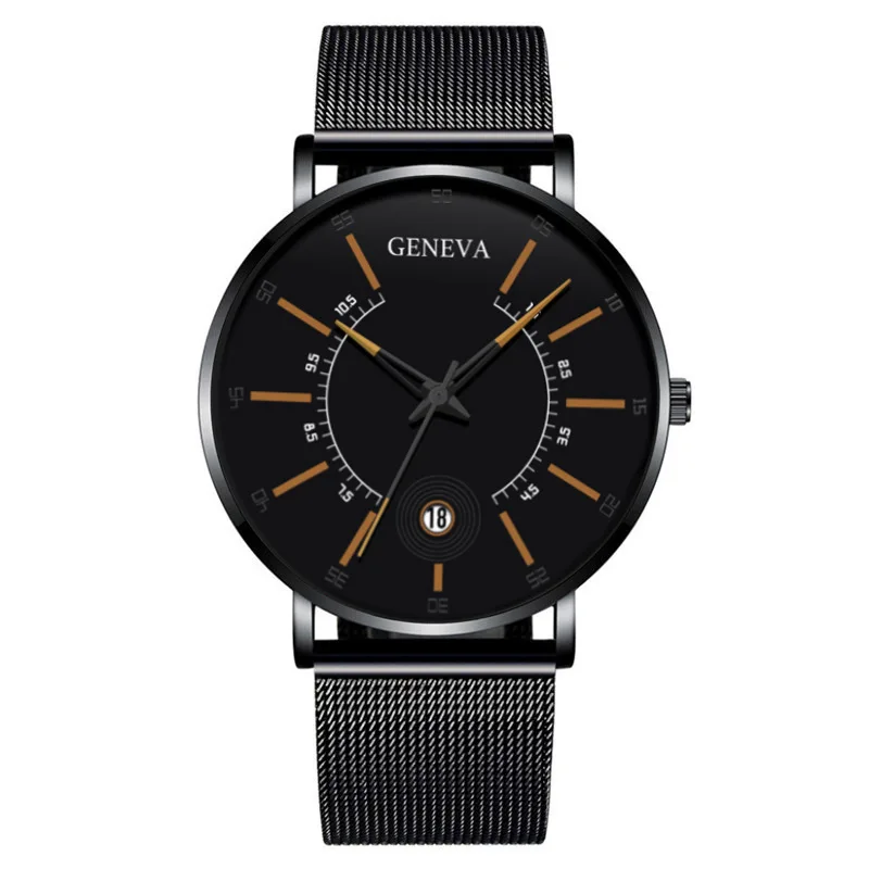 Men Watches 2022 Luxury Fashion Mens Business Watch Ultra Thin Thin Stainless Steel Mesh Belt Quartz Wrist Watch Reloj Hombre 