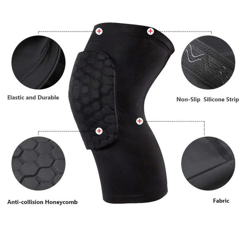 Knee Pad Knee Support Knee Support Sleeve Knee Brace Knee Wraps 1PC Honeycomb Basketball Knee Pads Short Design Compression Leg Sleeves Volleyball Protector