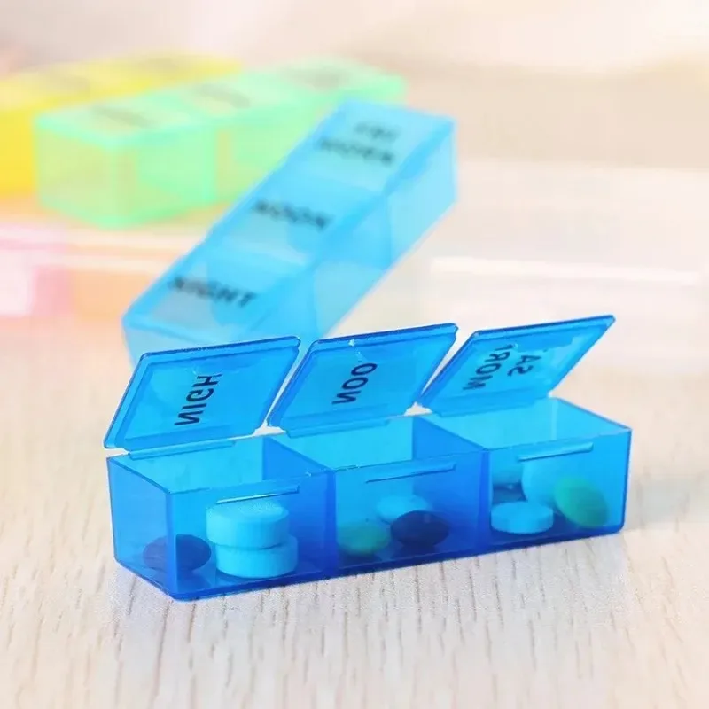 Pill Storage Box 7 Days Medicine Box Weekly Tablet Holder Storage Organizer Container Case Pill Box Splitters Weekly 7 Day 21