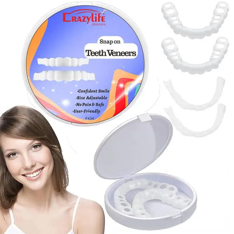 Instant Whitening Snap On Teeth Veneers Perfect Fit Teeth Enbrace Confidence Smile Temporary Tooth for both men and women