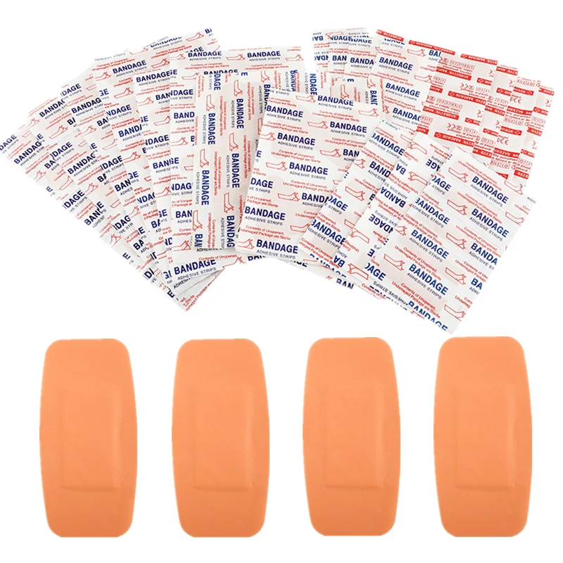 

50pcs/set Waterproof PE Band Aid 5*10cm Large Size Wound Plaster Skin Patch for Children Kids Travel Sports First Aid Bandages