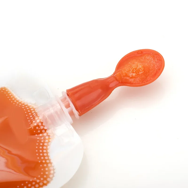 10Pcs Baby Fruit Puree Bags Reusable Squeeze Pouches