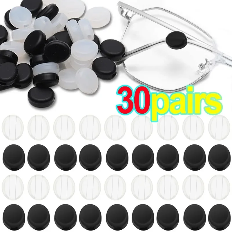 2/60pcs Small Transparent Round Ear Hook Eyeglasses Clear Silicone Glasses Anti Slip Grip Temple Tip Holder Eyewear Accessories 3