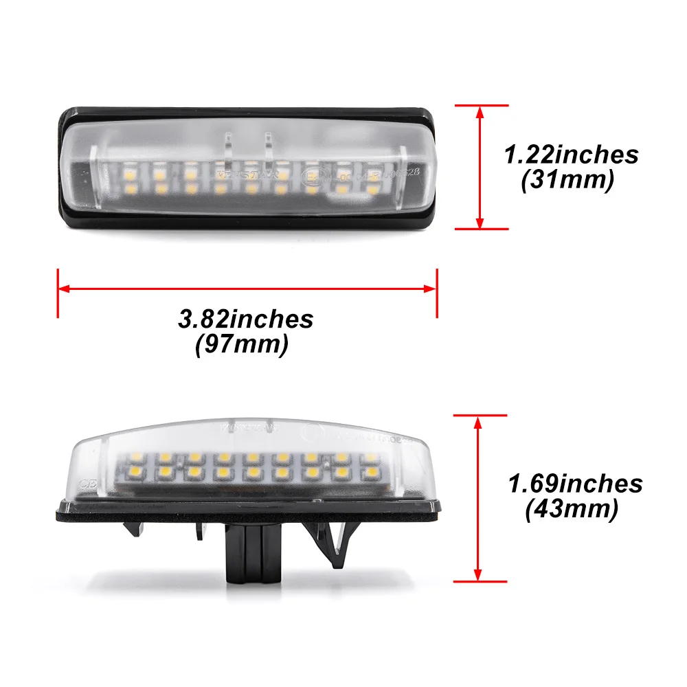 2PCS LED ̼ ȣ ÷Ʈ  ڵ  Mitsubishi Colt plus 2003 2004 2005 2006 2007 Grandis 2003-2011  