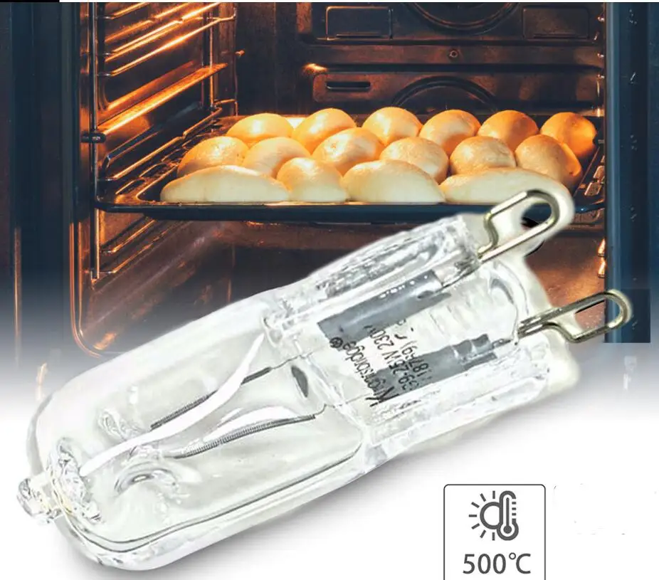 Halogen light bulb 2pcs/lot 25W 40W 60W G9 Oven Light High Temperature Resistant 220V 230V For Refrigerators Ovens Fans with box