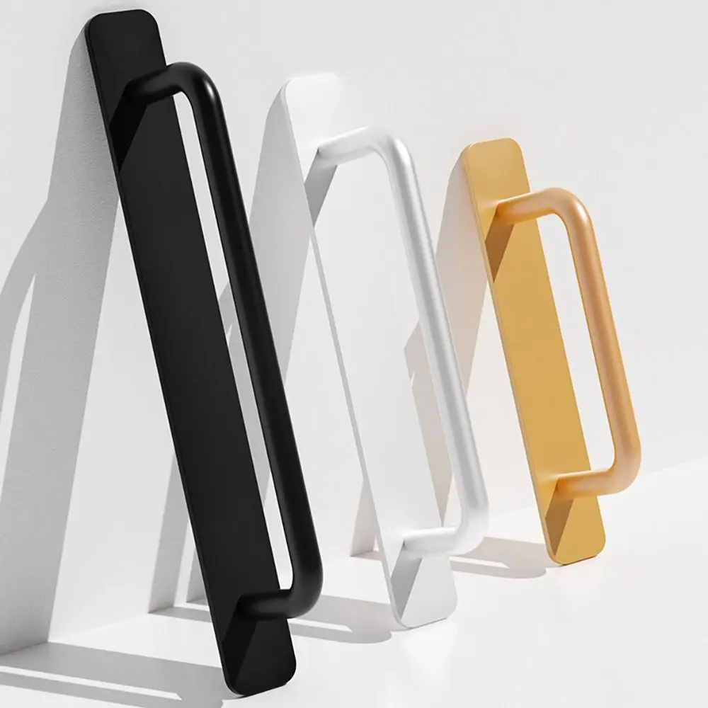 Punch-free Door Handle Aluminum Kitchen Cabinet Pulls Self-adhesive Toilet Window Sliding Door Knobs Furniture Hardware door handles,cabinet handles