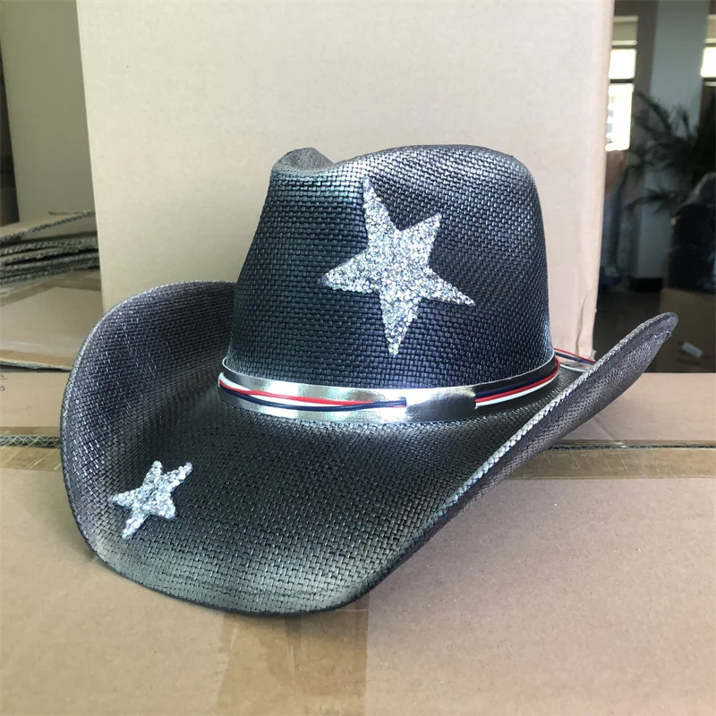 Western Cowboy Rose Red Love Zubehör Verdickter Sommer-Cowboyhut Sonnenhut 2025, neuer Ritterhut, Cowboy-Männer und Frauen – Detail 17