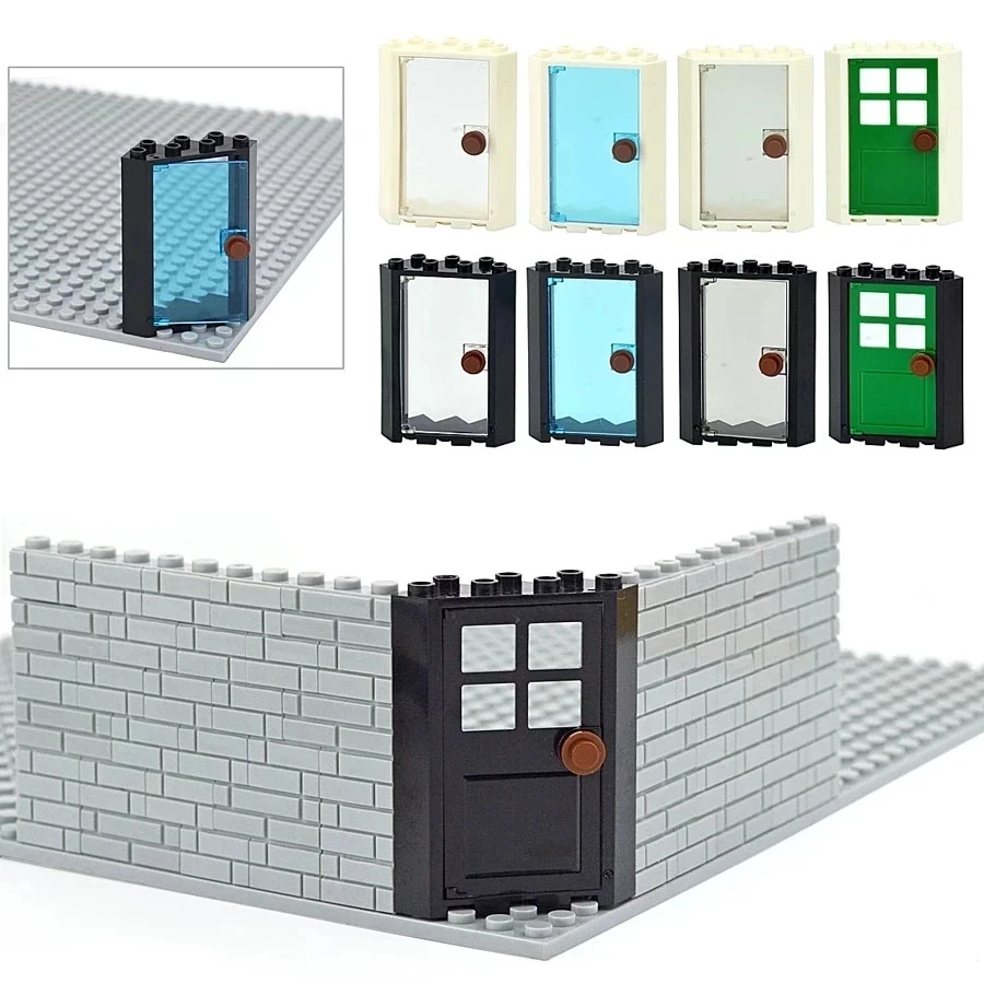 City Friends Wall Figures Bricks DIY Construction MOC Building Blocks Thick 1x2 1x3 1x4 L Dots Compatible Leduo 98283 15533 6