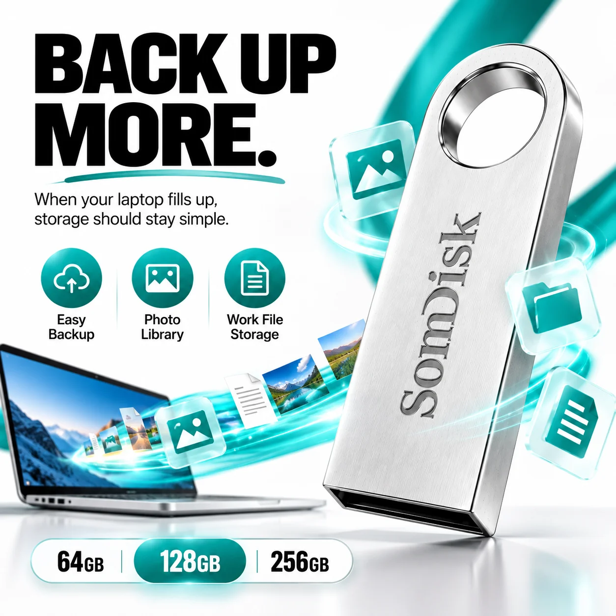 محرك أقراص فلاش USB محمول بسعة 128 جيجابايت/256 جي...