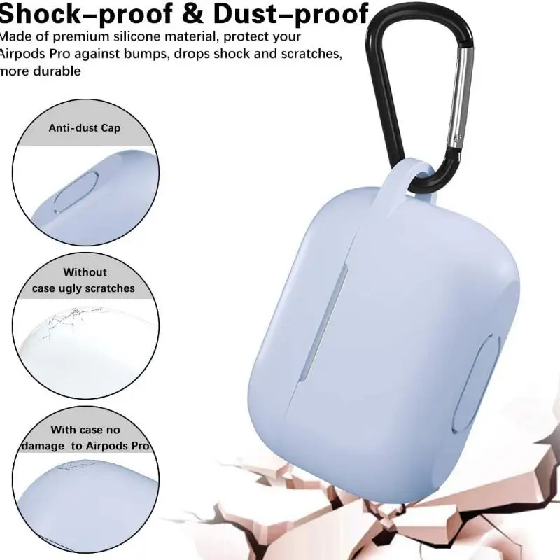 Soft Silicone Airpods Pro 3 Case with Keychain Cleaner Kit