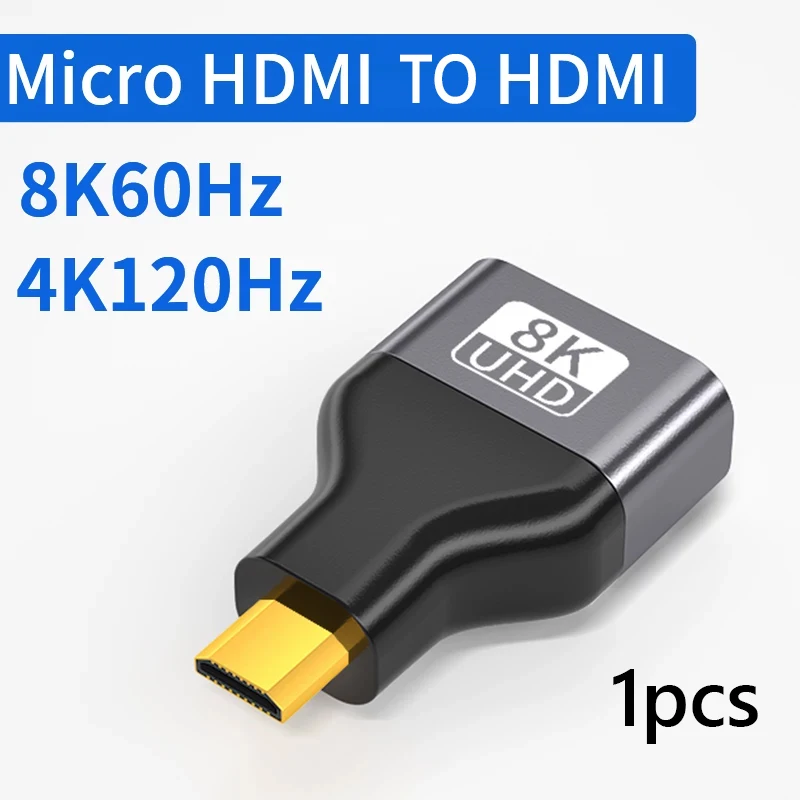 Ultra HD 8K@60Hz Mini Micro HDMI-Compatible Adapter Converter