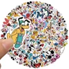 10/50/100pcs Disney Mix Cute Cartoon Micky Princess Stickers Graffiti Decal Laptop Luggage Skateboard Waterproof Sticker Kid Toy 6