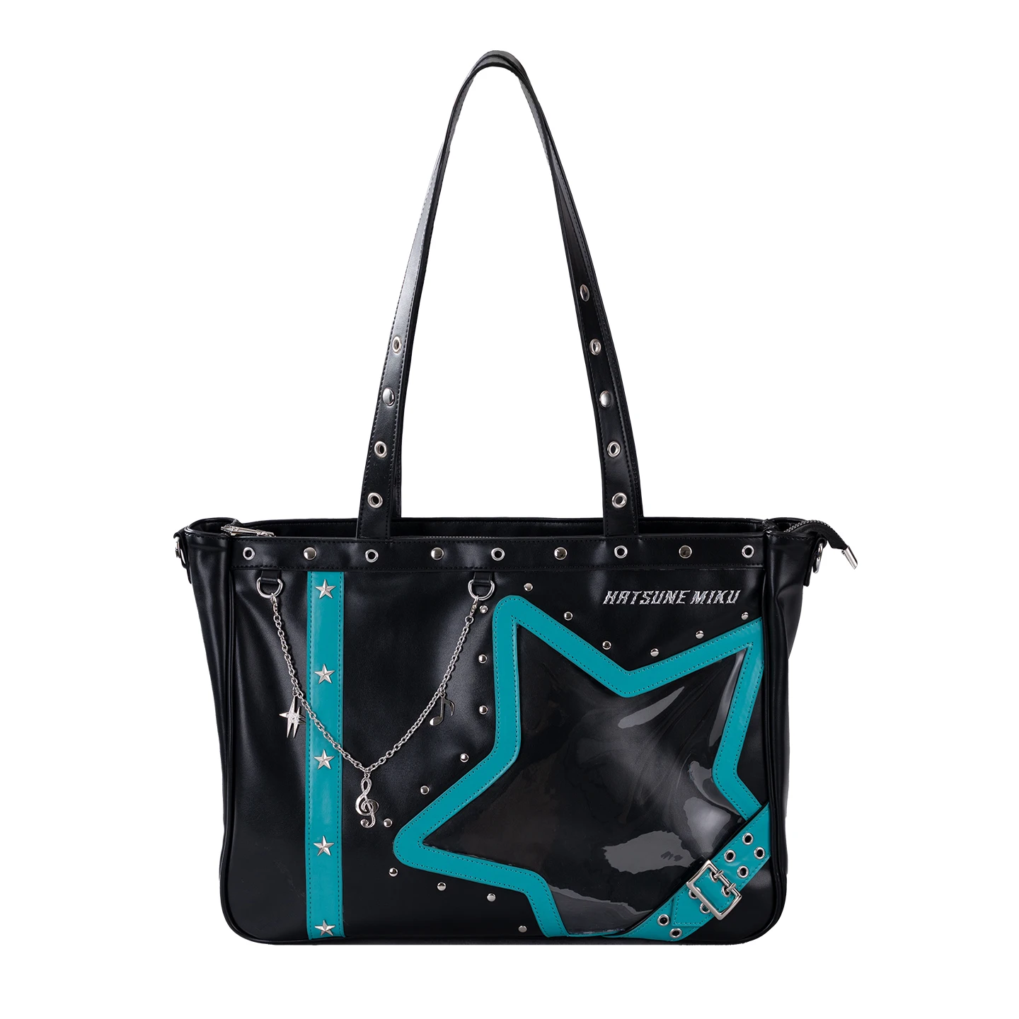 Original Moeyu Hatsune Miku Rock Star Ita Bag Girl Women Shoulder Tote Bag Handbags Vocaloid Cosplay Men Punk bag Backpack 5