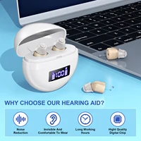 Mini In-ear Hearing Amplifiers Invisible Hearing Aids Adjustable Volume Hearing Aids With Rechargeable Display 1