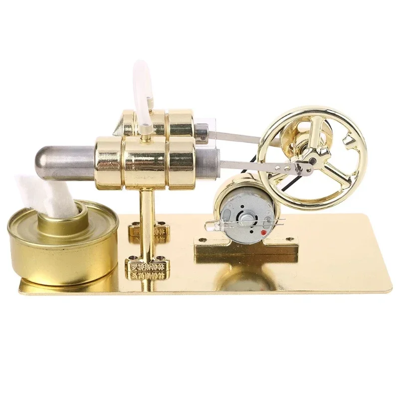 

All Metal Steam Stirling Engine Model Generator Motor Physic Steam Power Toy Chidren Science Toy solar powered generator portabl