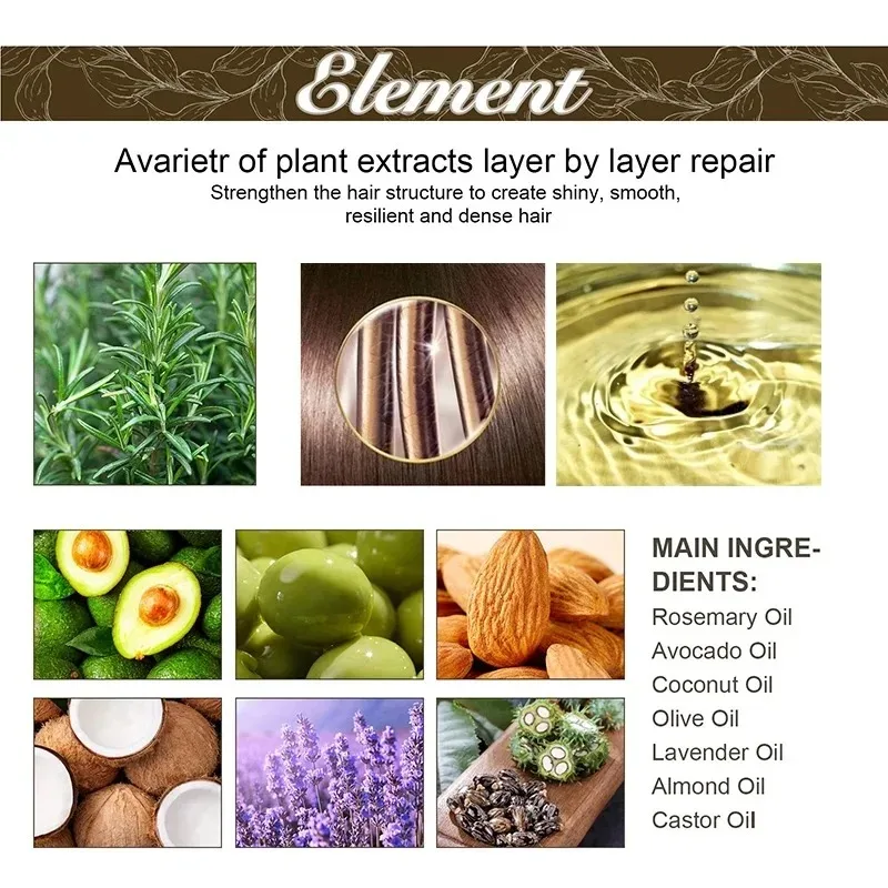 60ml Rosemary Dense Hair Essential Oil Veganic Lavender Repair Hairs Damage Prevent Hair Loss Smooth Hairs Nourish Care Oil hair oil hair essence oil