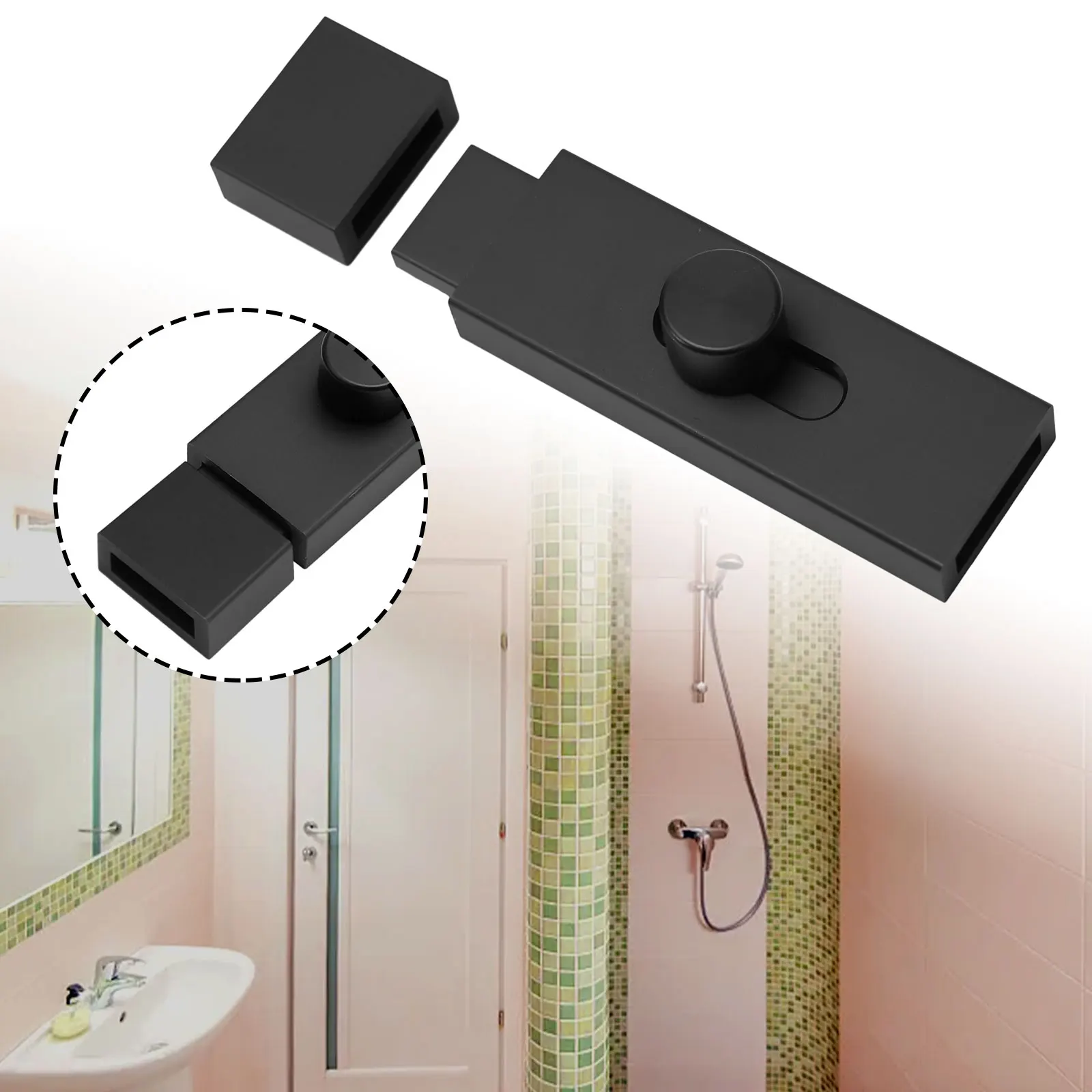 

Anti Barn Door Latch No Hole Punch Foolproof Door Buckle Security Lock Thickened Room Applicable Safeguard Your Space