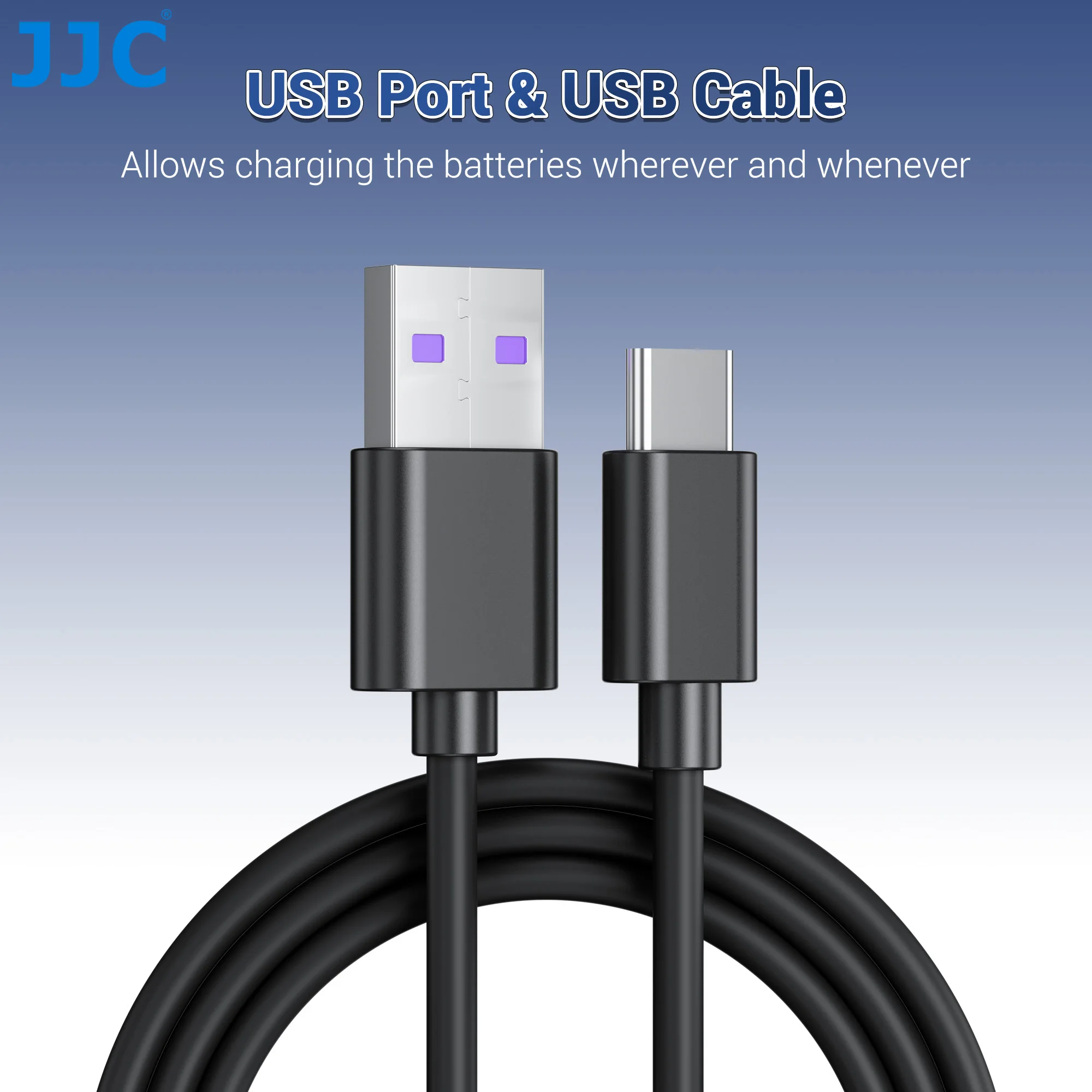 JJC USB 타입 C 배터리 충전기 ( NP-BX1 호환) - ZV-1, ZV-1 II, ZV-1F, RX100V, RX100VI, RX100 VII, RX100 배터리용