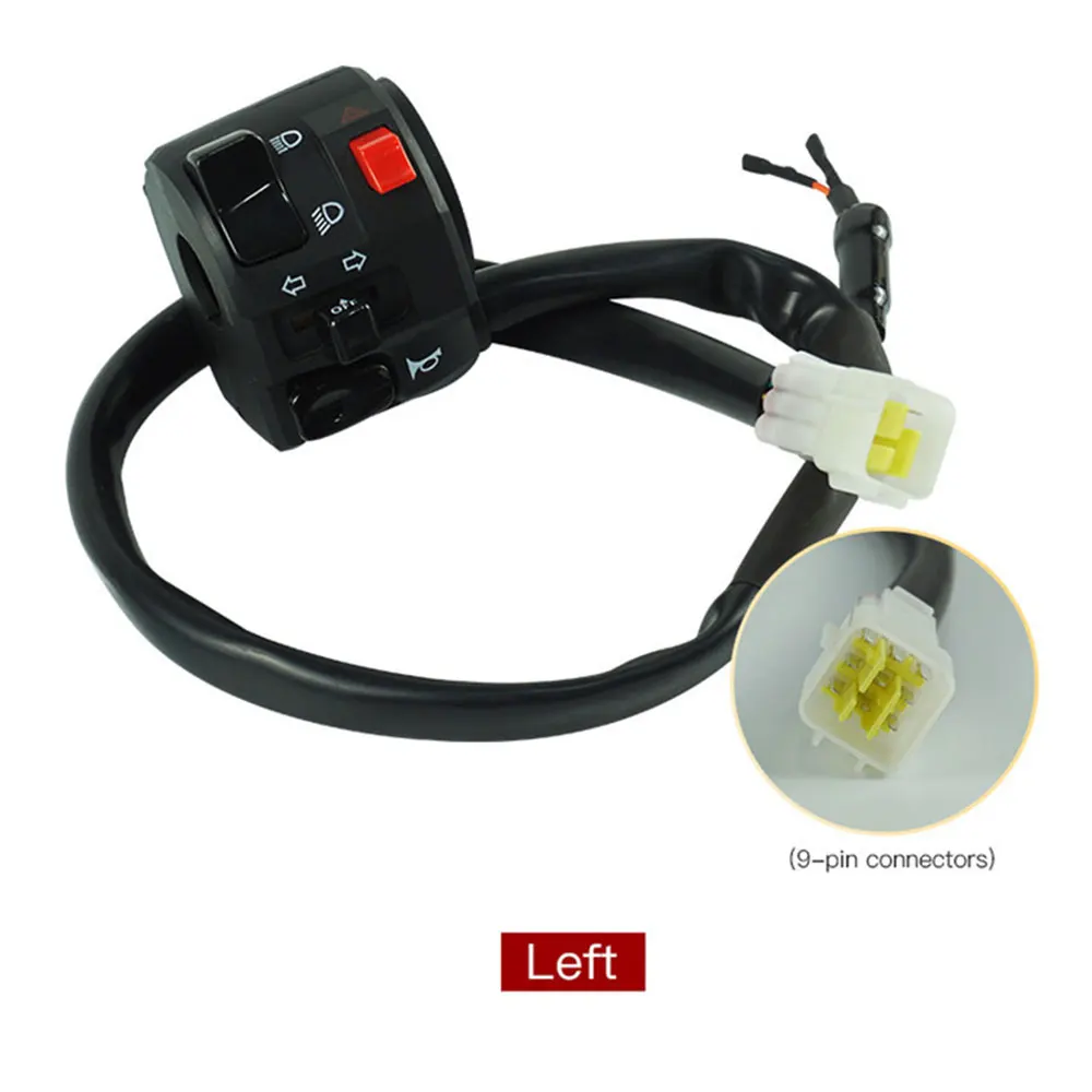 22mm Motorcycle Switches Horn Button Turn Signal Headlight Electric Fog Lamp Light Start Handlebar Controller
