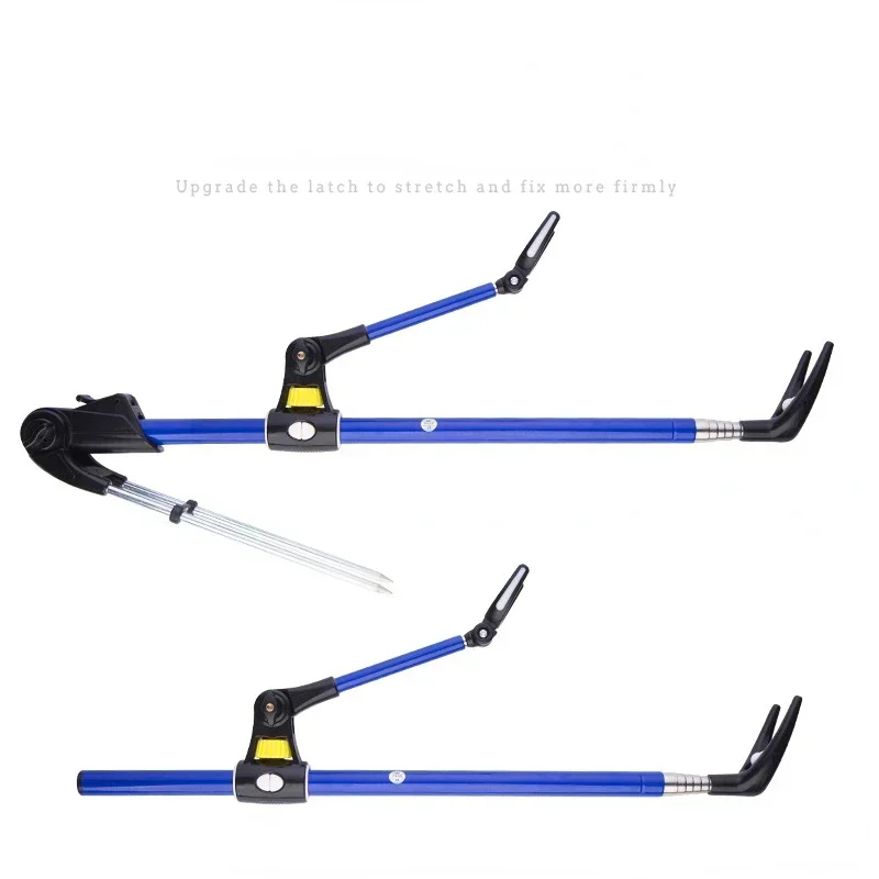 Fishing Rod Bracket 1.7M/2.1M/2.4M Stainless Steel Thickened Telescopic Fishing Rod Bracket Fishing Rod Dual Purpose Bracket Holder