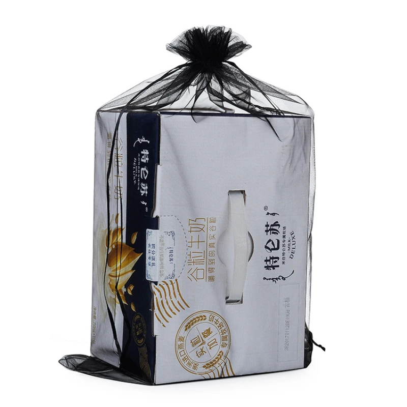 50 stücke 35x50cm Kordel zug Organza Taschen große Einkaufstaschen Weihnachten Halloween Hochzeit Geburtstags feier Süßigkeiten Geschenk boxen Taschen