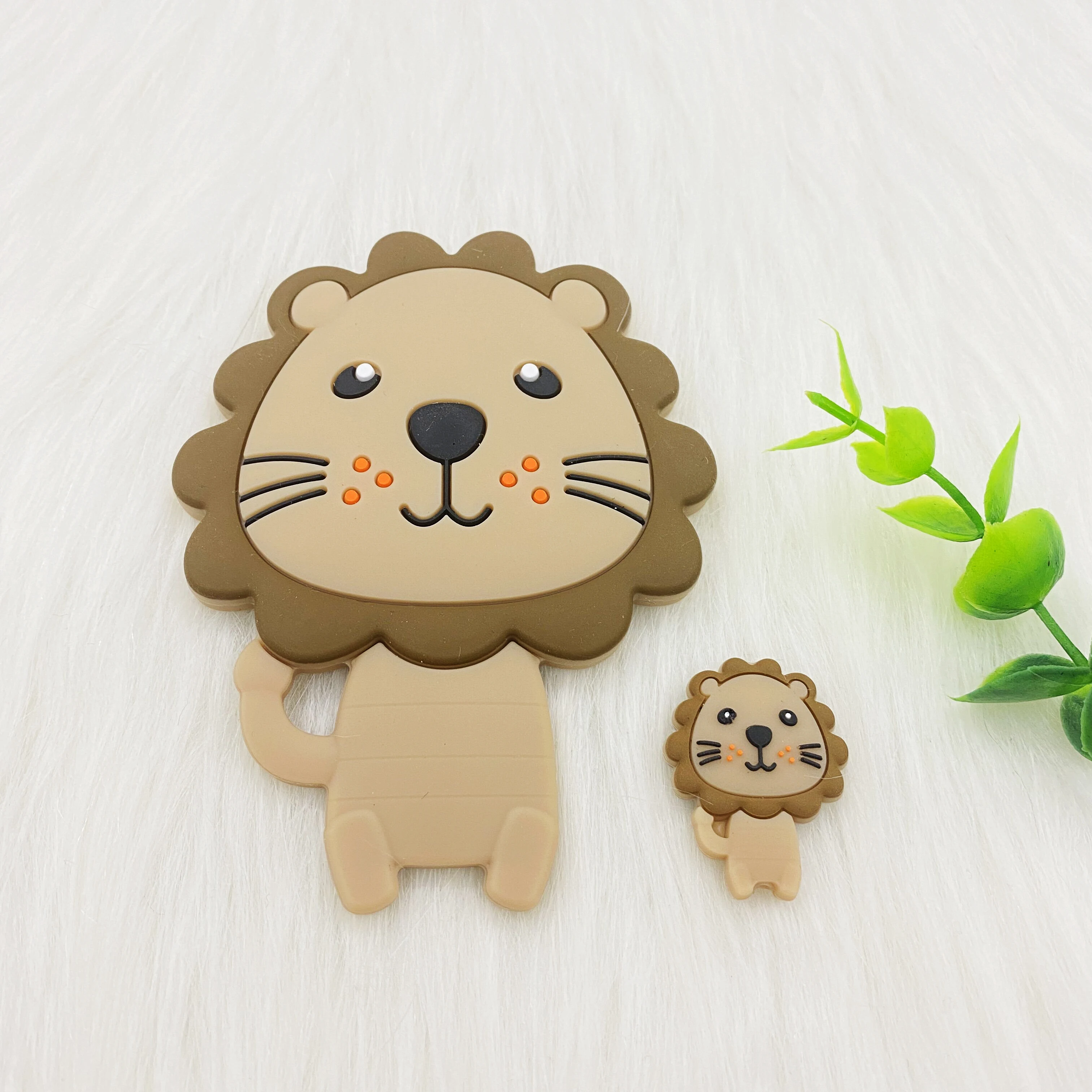 2pc/set BPA Free Animal Silicone Teethers Baby Teething Toy Fox panda elephant Food Grade Silicone Cartoon Nursing Tiny Rod 2