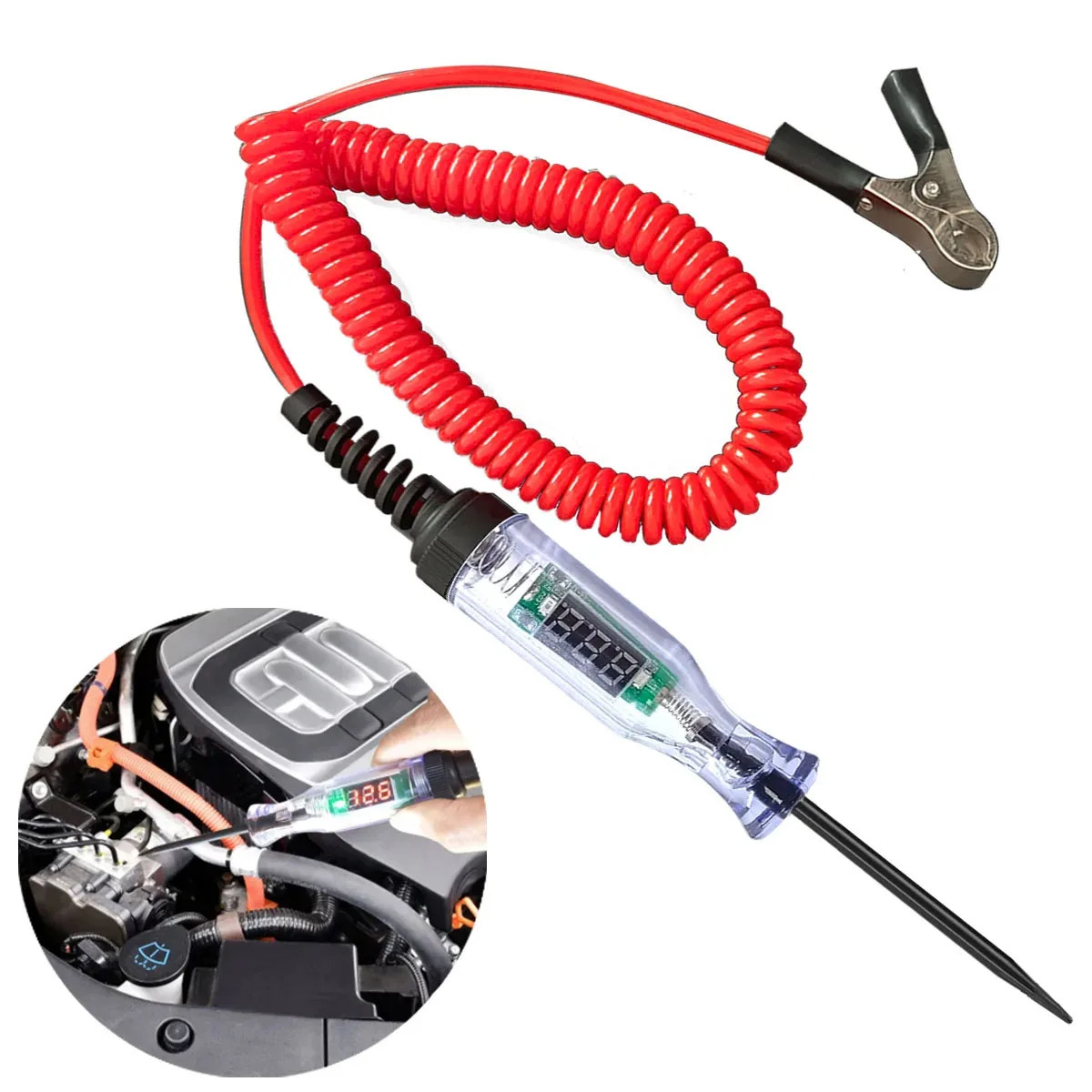 Digital Voltage Circuit Tester with Display - Electric Diagnostic Probe Pen (5V-120V)