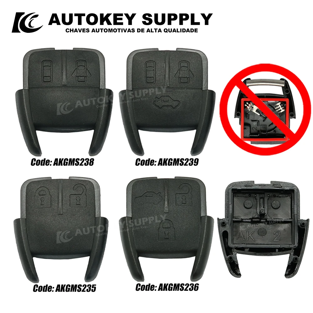 Remote Control Front Shell Only 2 / 3 Button for Chevrolet AutokeySupply AKGMS235 car key shell key shell